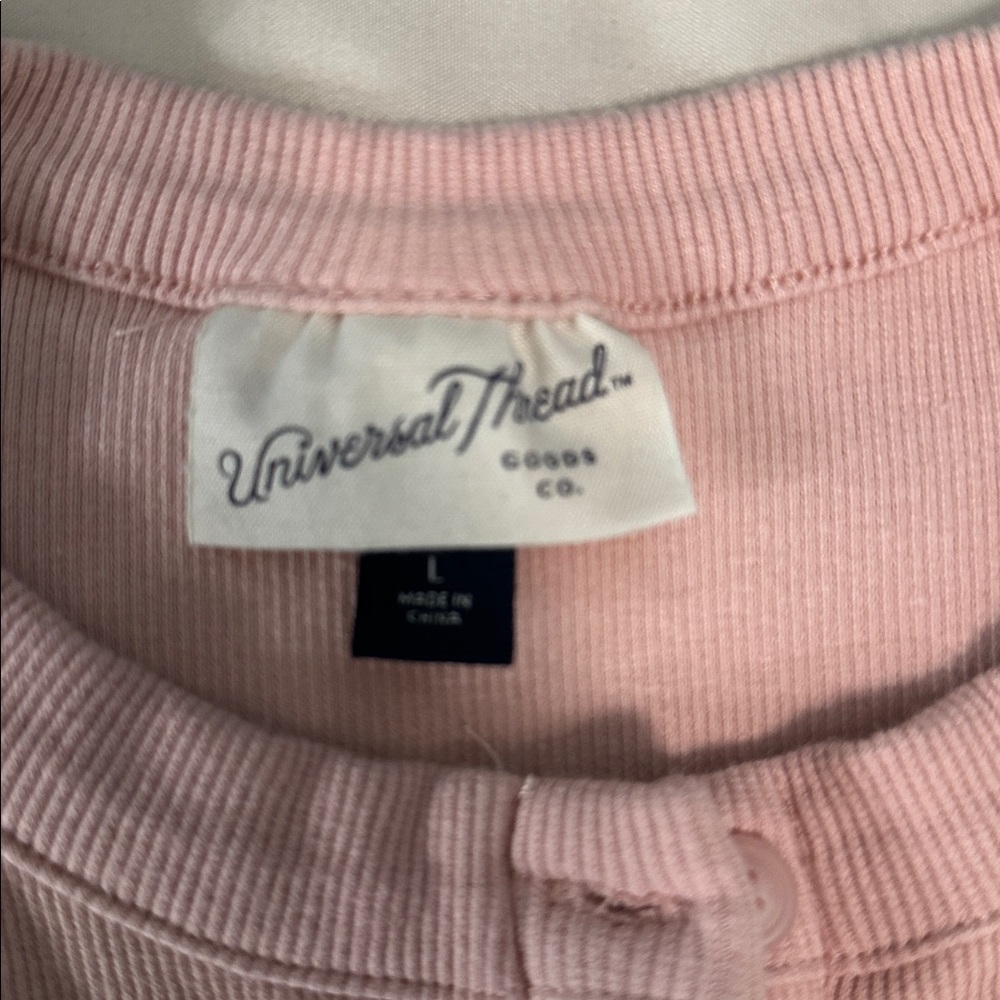 Universal Thread Blush Pink Ribbed Top - Picture 2 of 2